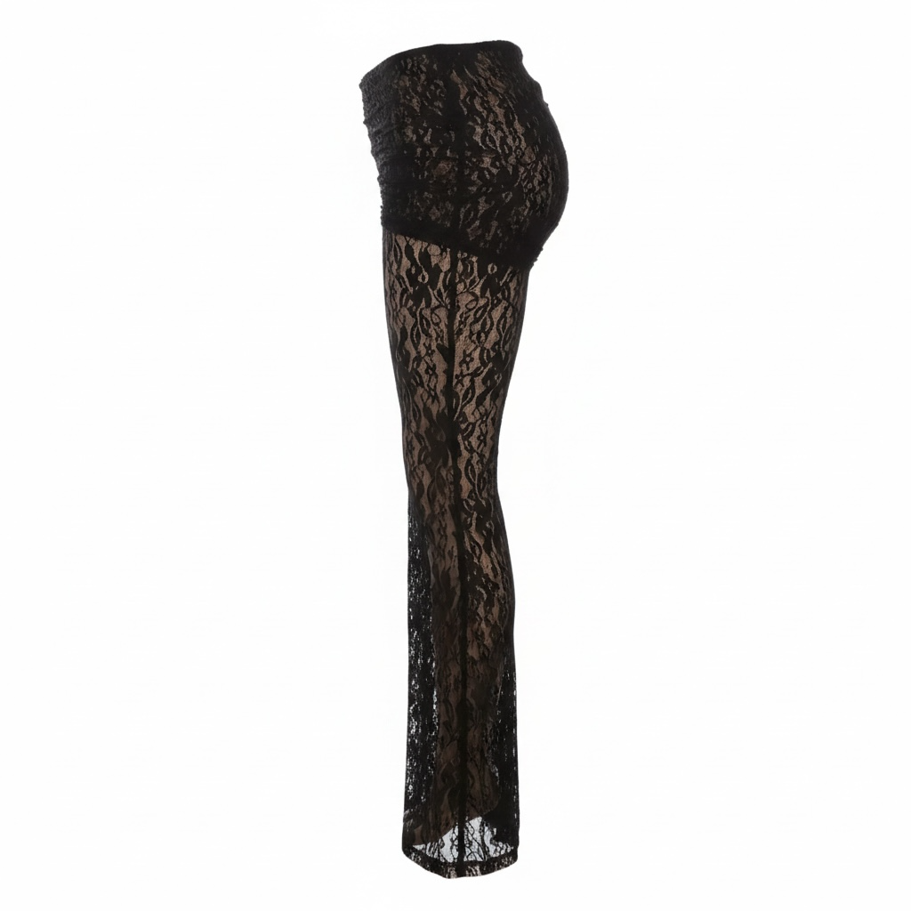 „Sassy“ Elegante Spitzenhose mit ausgestelltem Bein