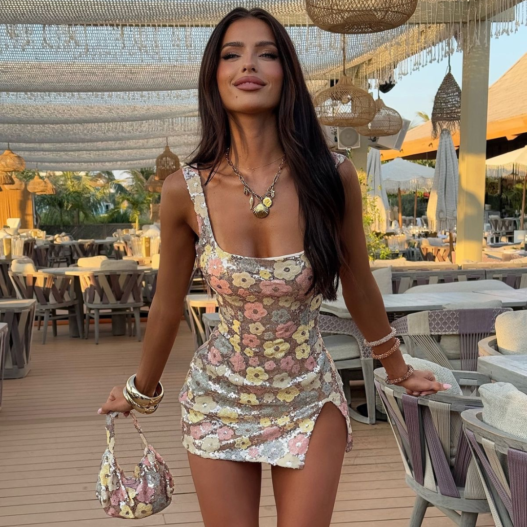 "Femme Fleur" Glitter Dress