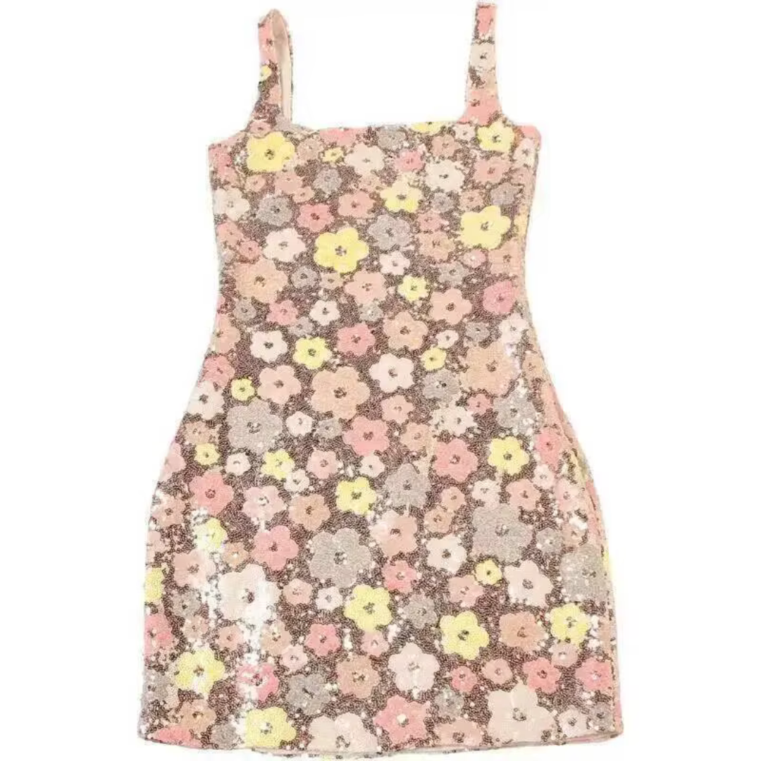 "Femme Fleur" Glitter Dress