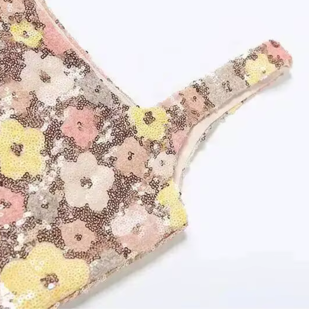 "Femme Fleur" Glitter Dress