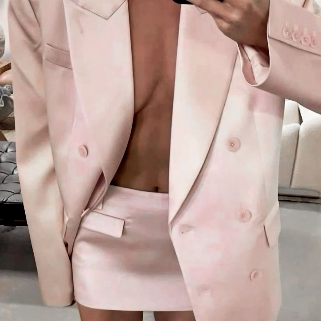"Champagne Doll" Satin Set
