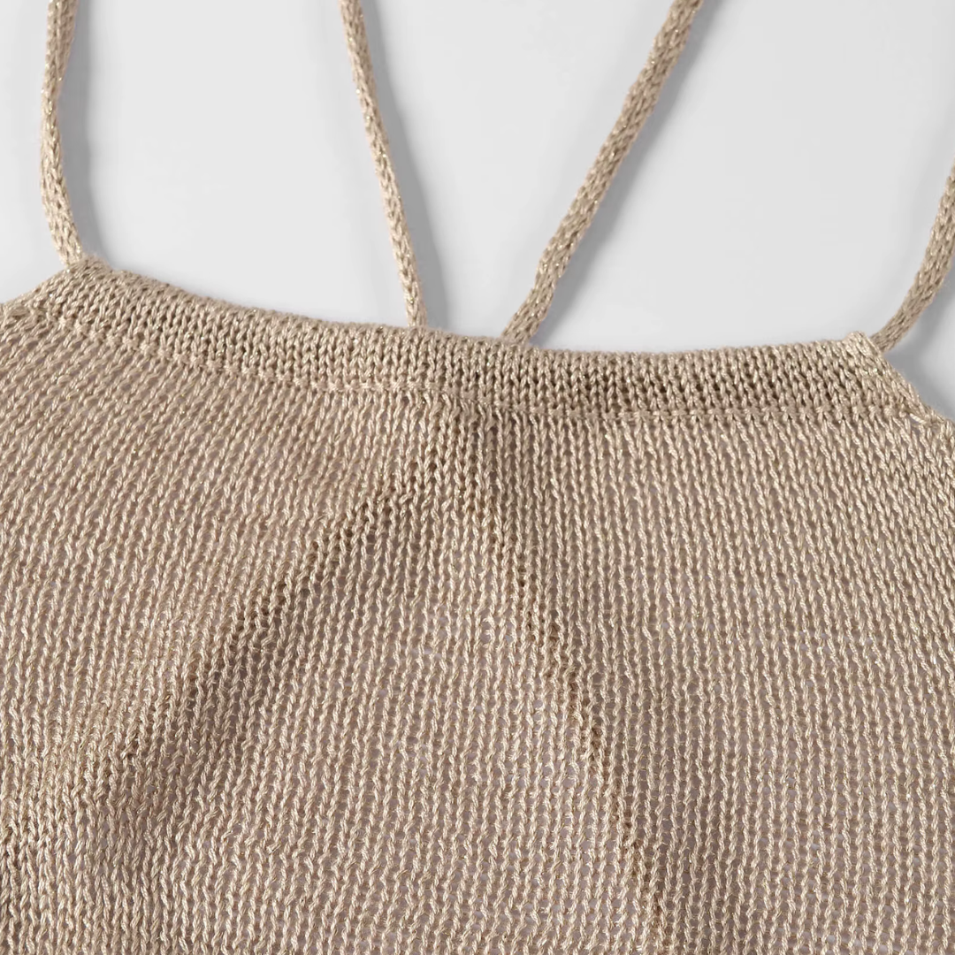 "Golden Dune" Backless Dress