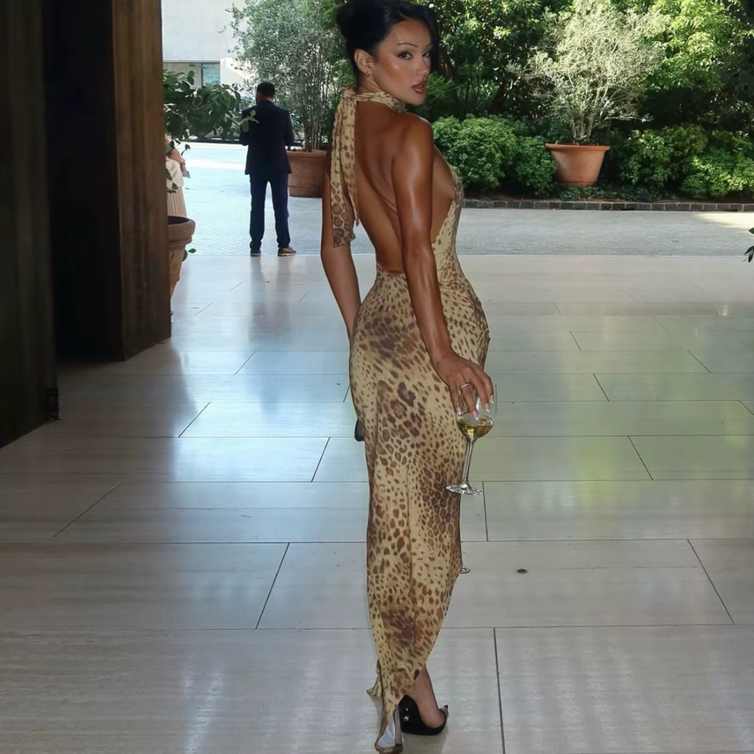 "Savage Muse" Leopard Maxi Dress