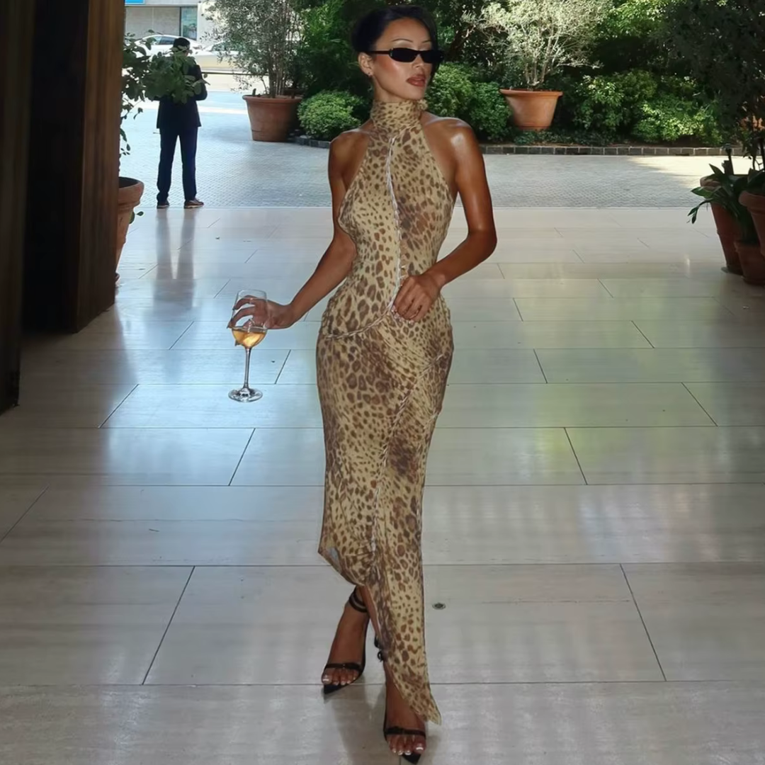 "Savage Muse" Leopard Maxi Dress