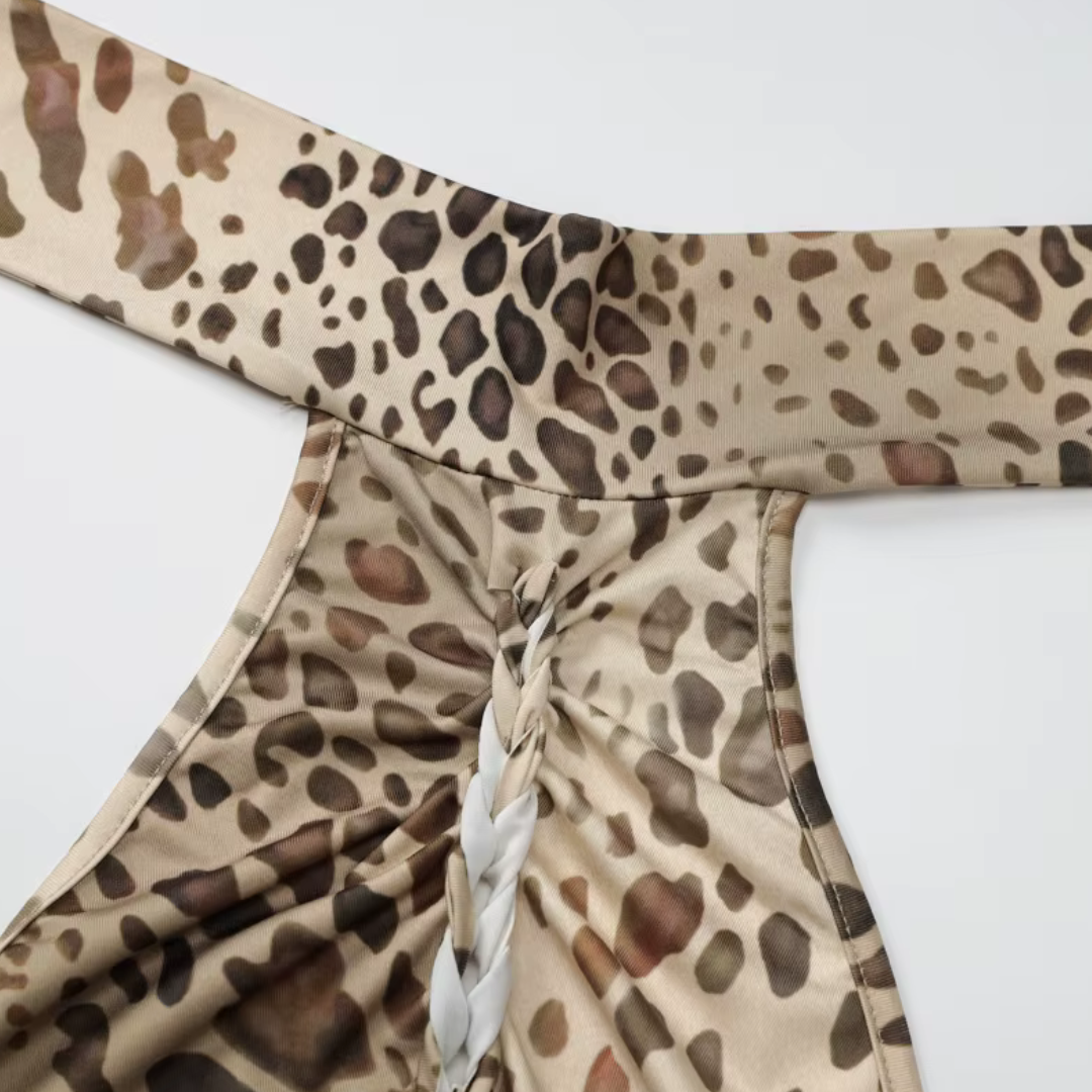 "Savage Muse" Leopard Maxi Dress