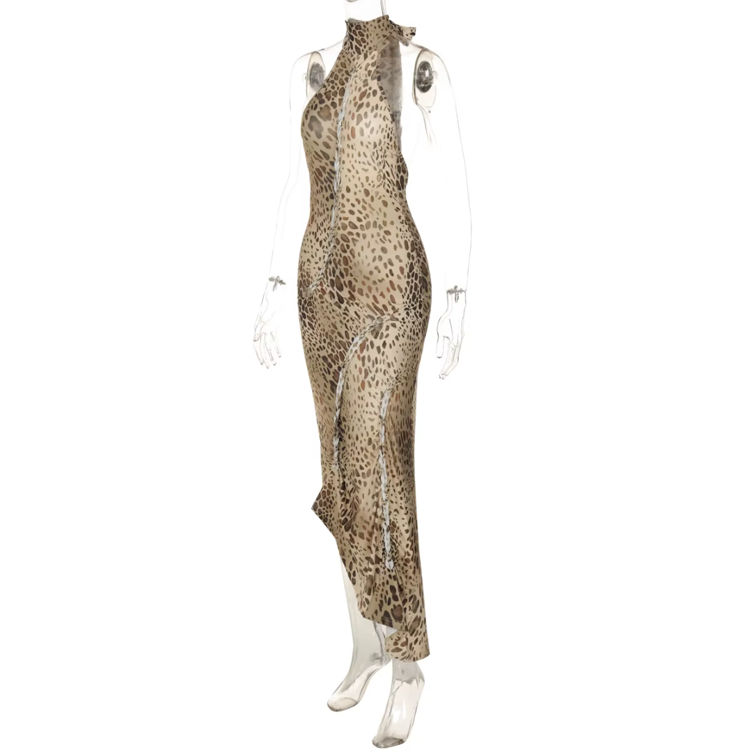 "Savage Muse" Leopard Maxi Dress