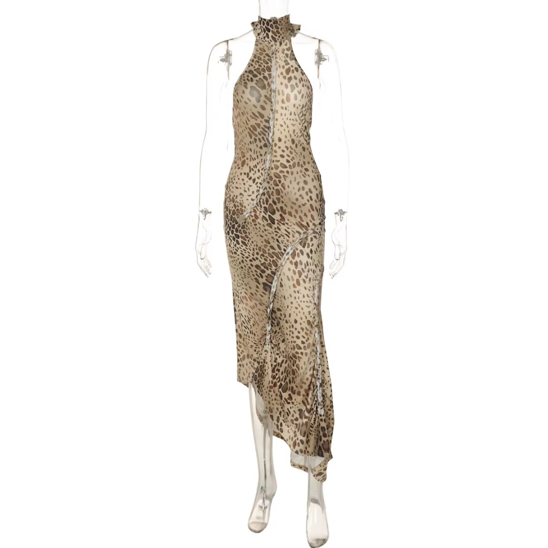 "Savage Muse" Leopard Maxi Dress