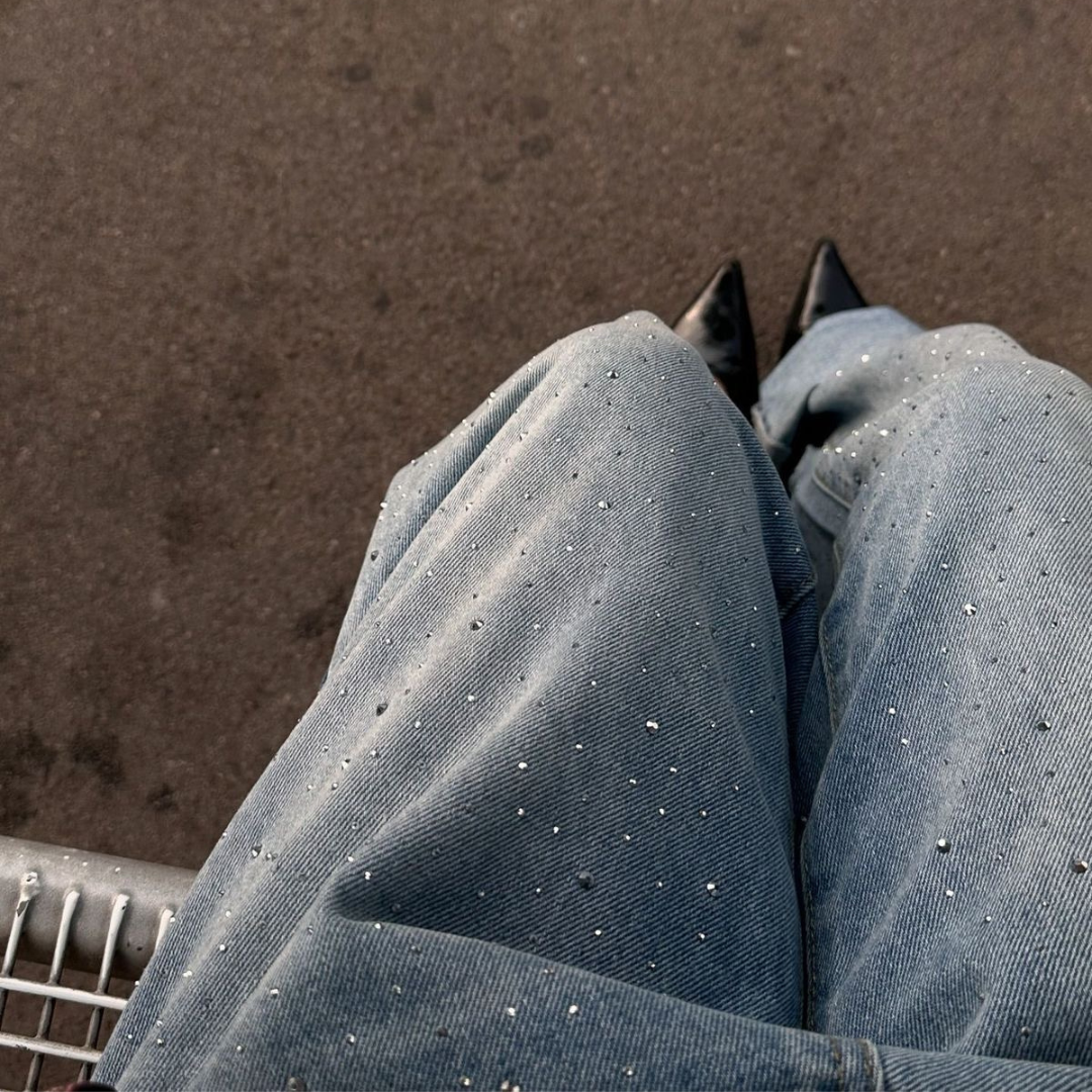 "Crystal Dust" Wide Leg Jeans