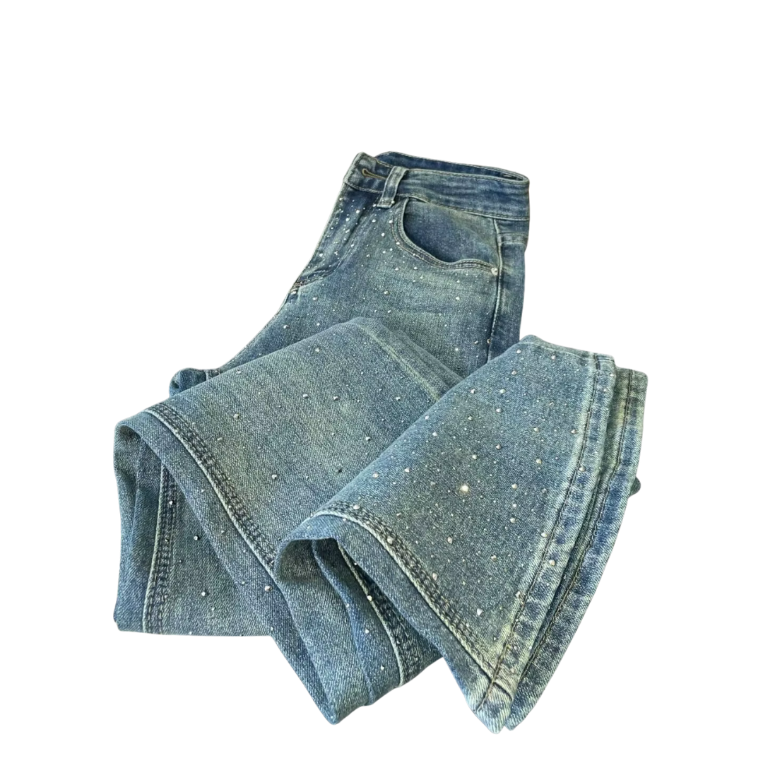 "Crystal Dust" Wide Leg Jeans