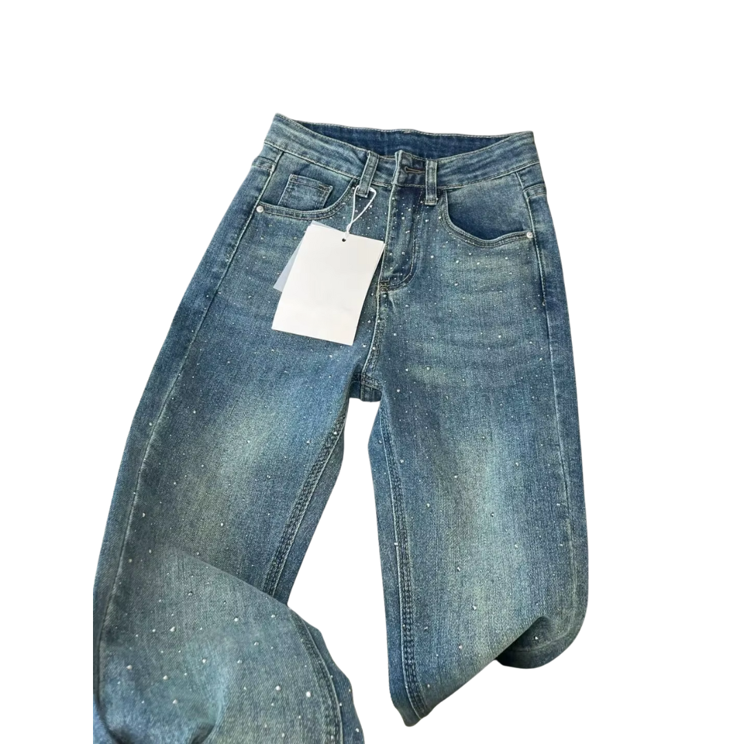 "Crystal Dust" Wide Leg Jeans