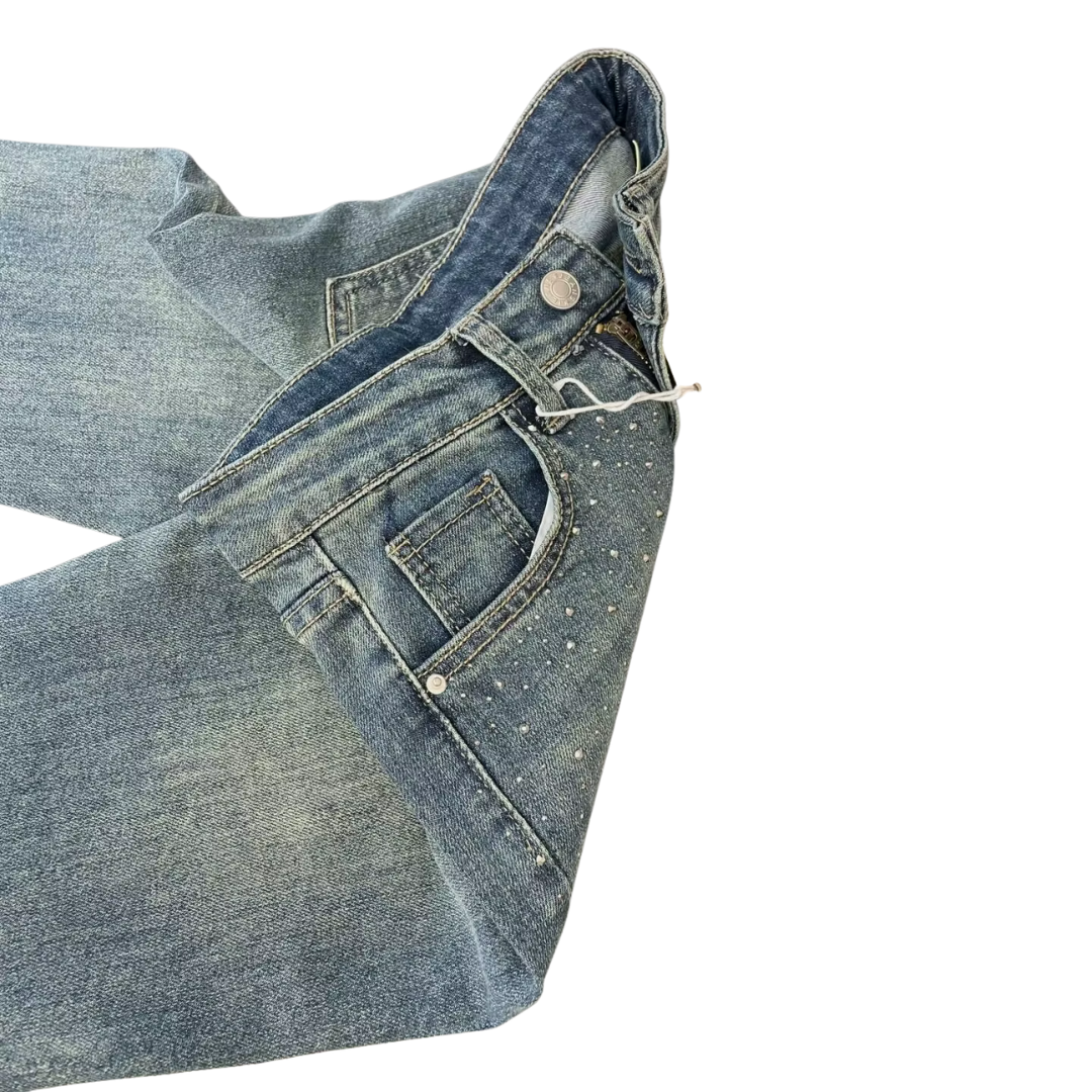 "Crystal Dust" Wide Leg Jeans