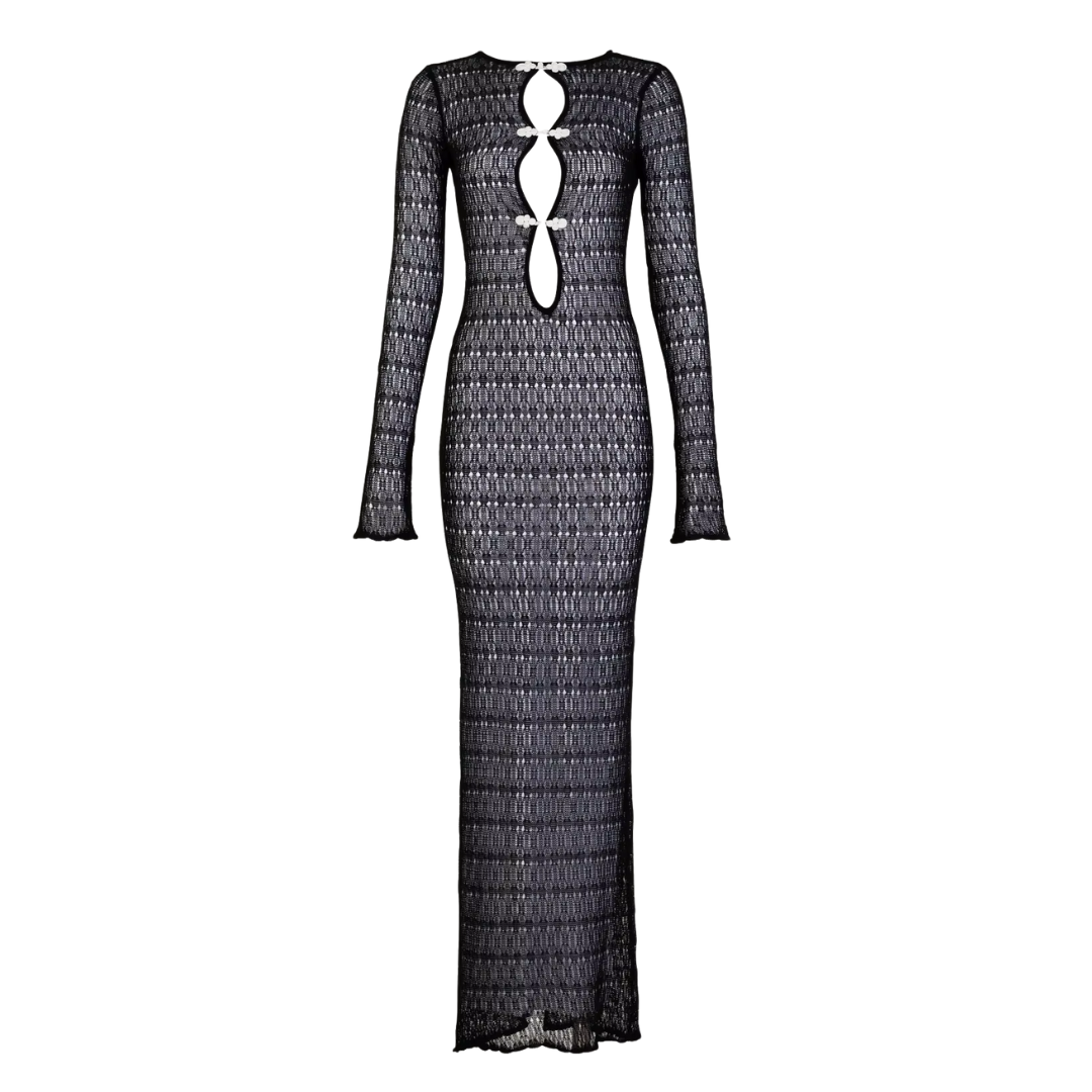 "Midnight Muse" Cut-Out Maxikleid