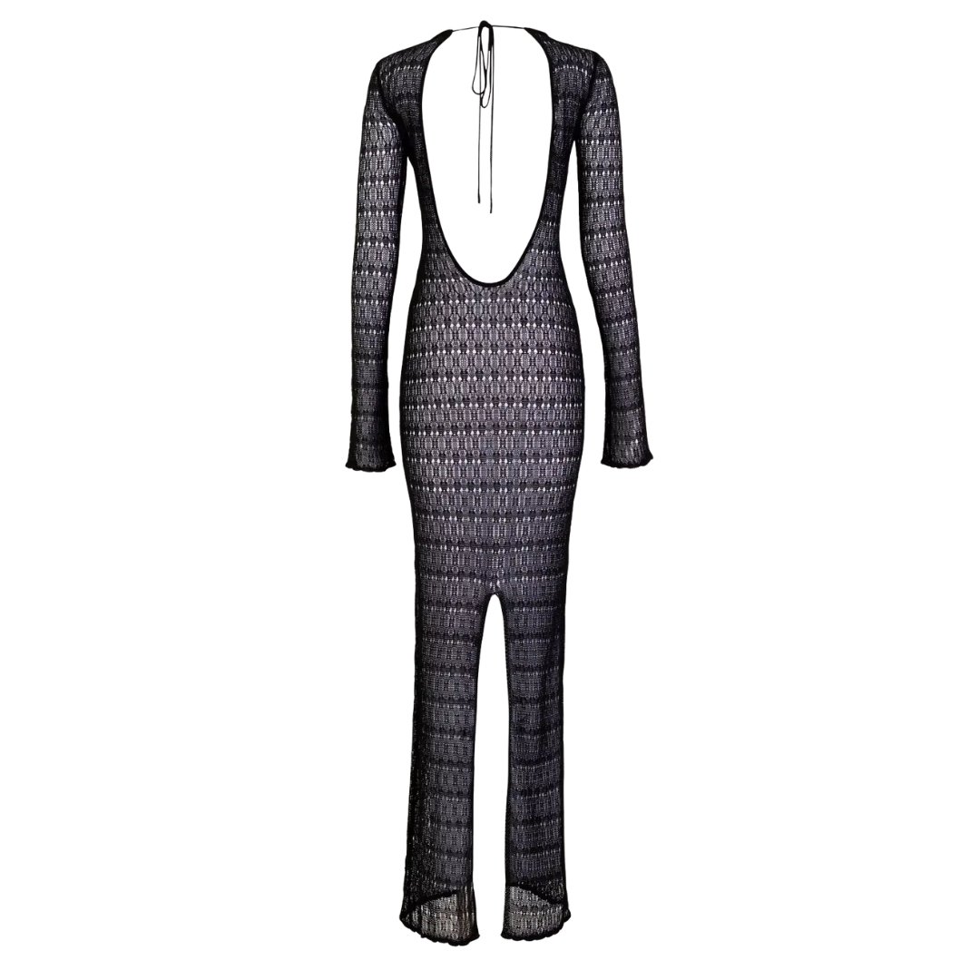 "Midnight Muse" Cut-Out Maxikleid