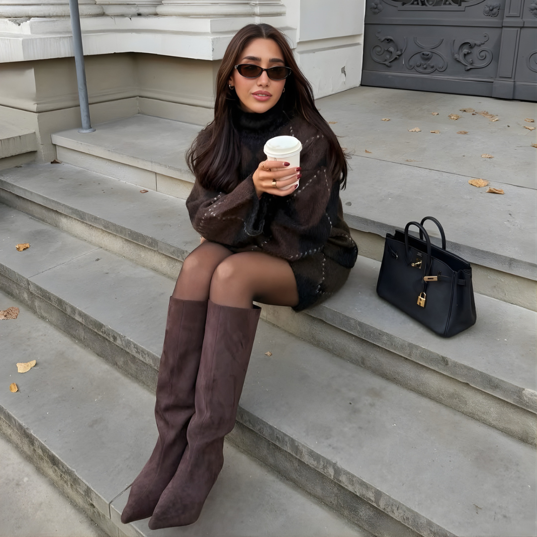 "Dark Mocha" Street Knit Set