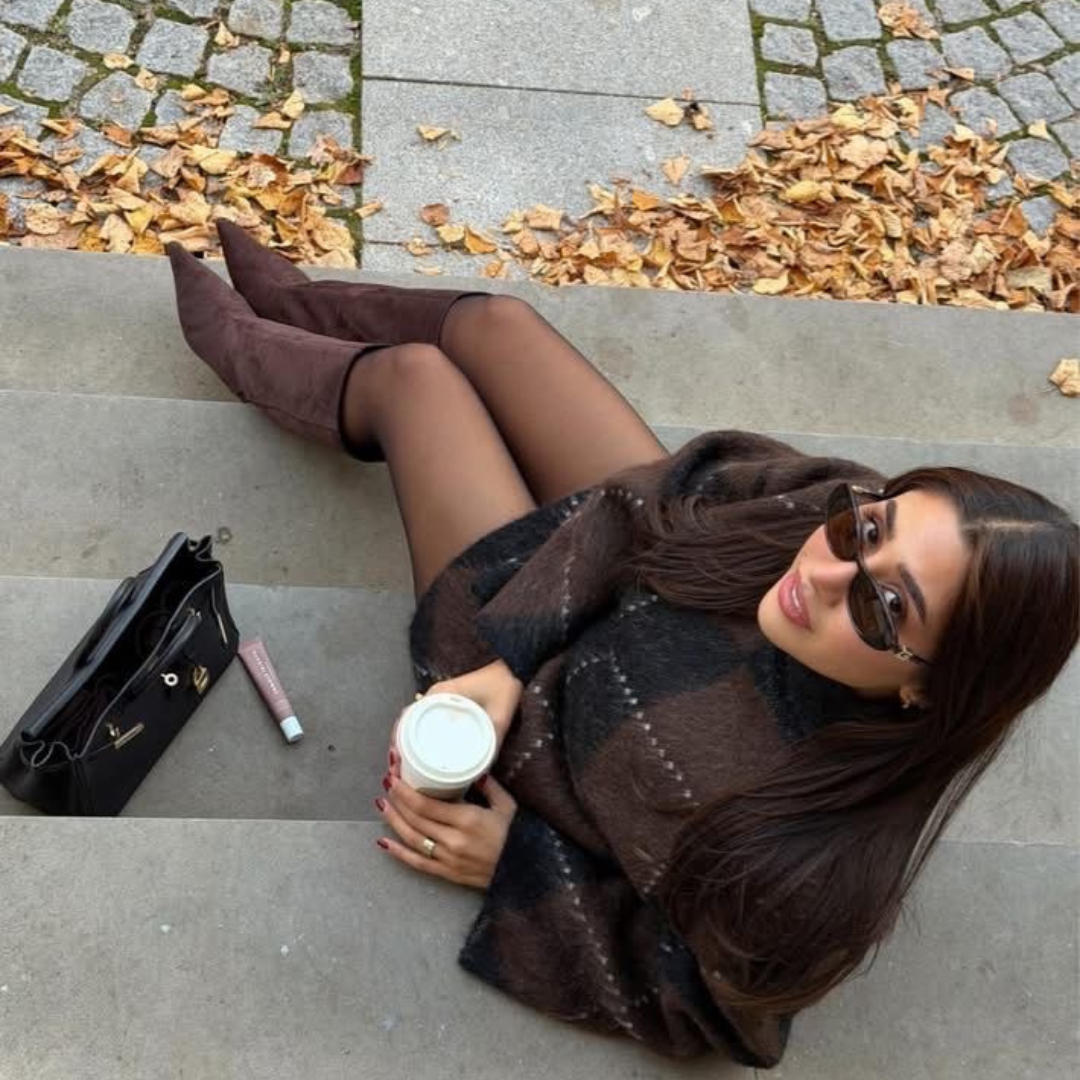 "Dark Mocha" Street Knit Set