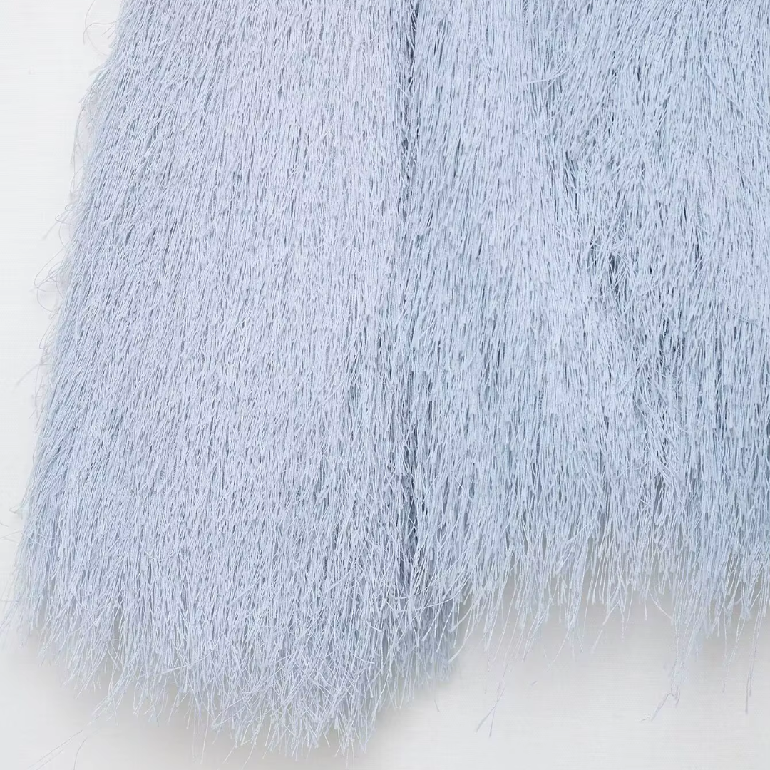 "Frosted Aura" Feather Jacket