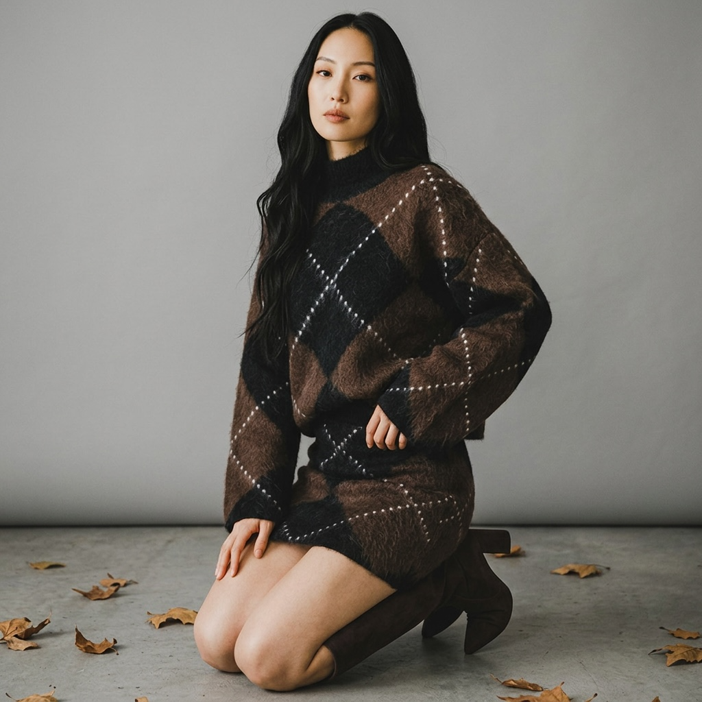 "Dark Mocha" Street Knit Set