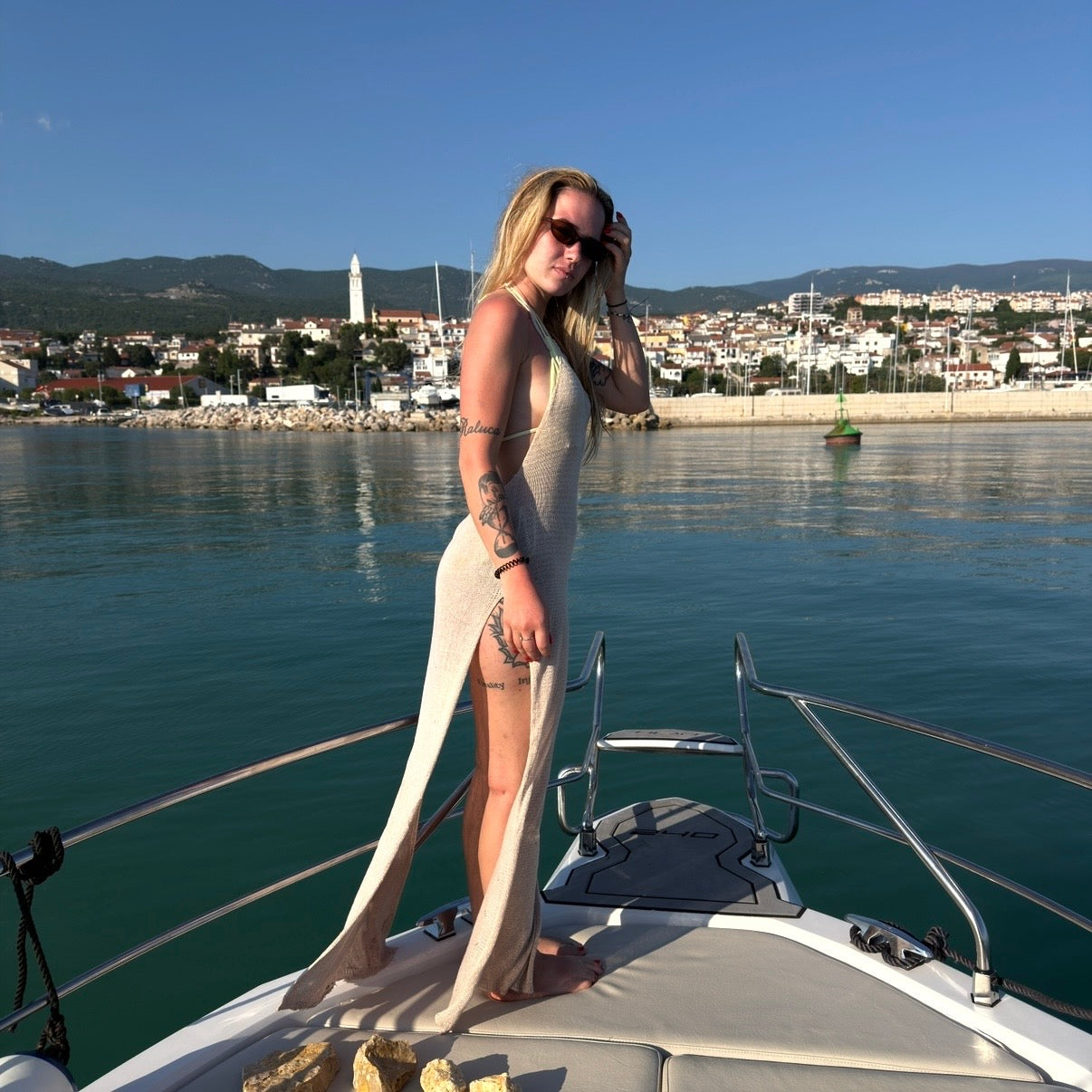 "Golden Dune" Backless Dress
