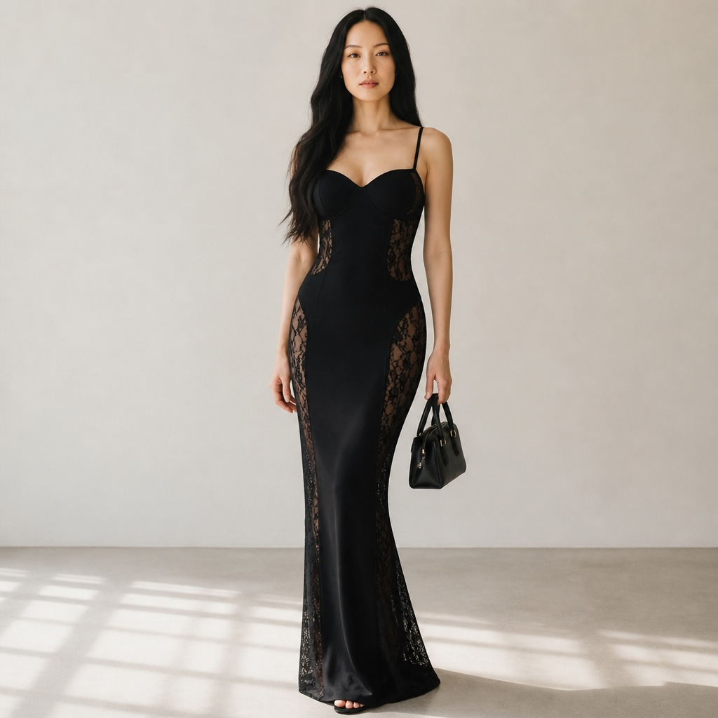 "Black Velvet Empire" Kleid
