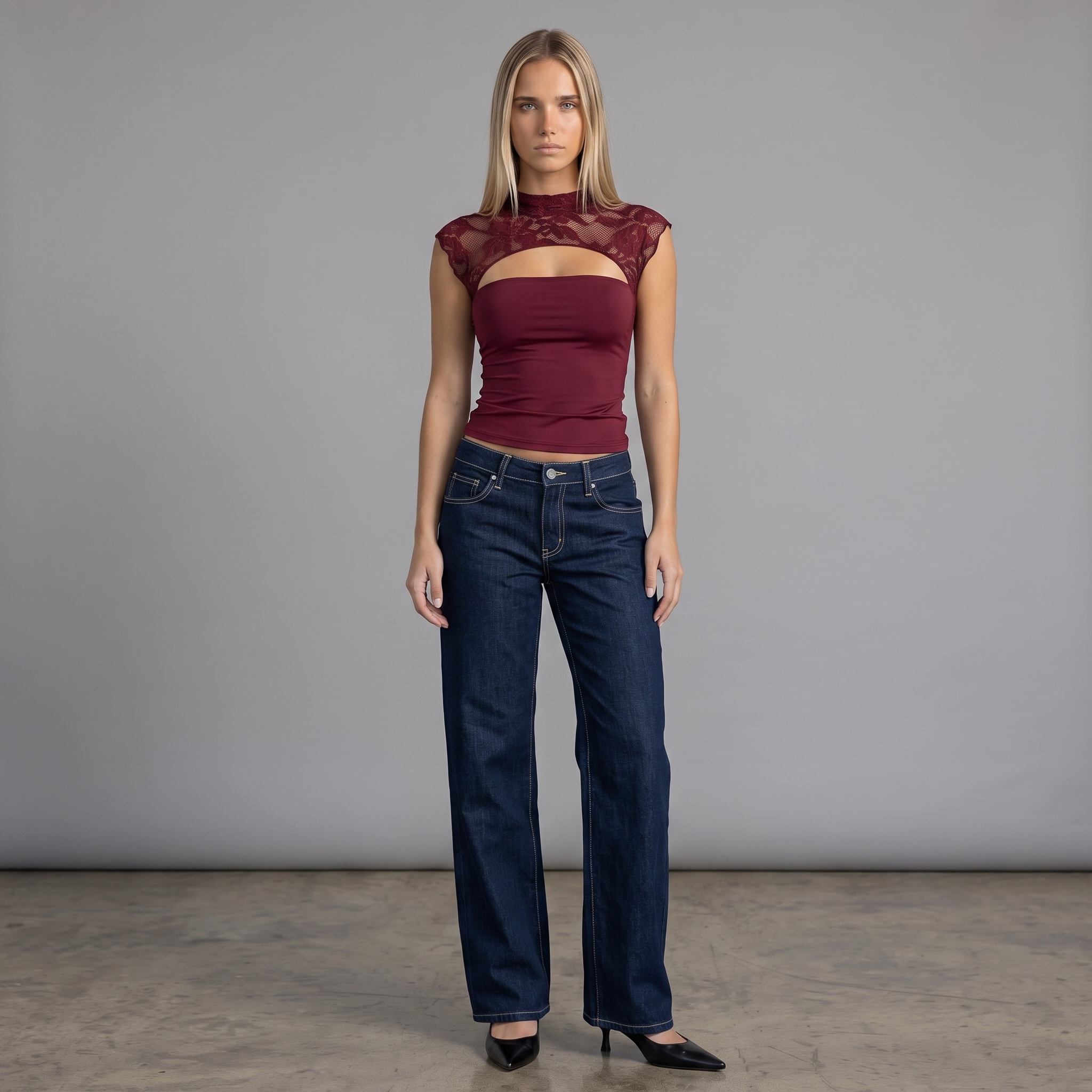 "Velvet Kiss" Cut-Out Top