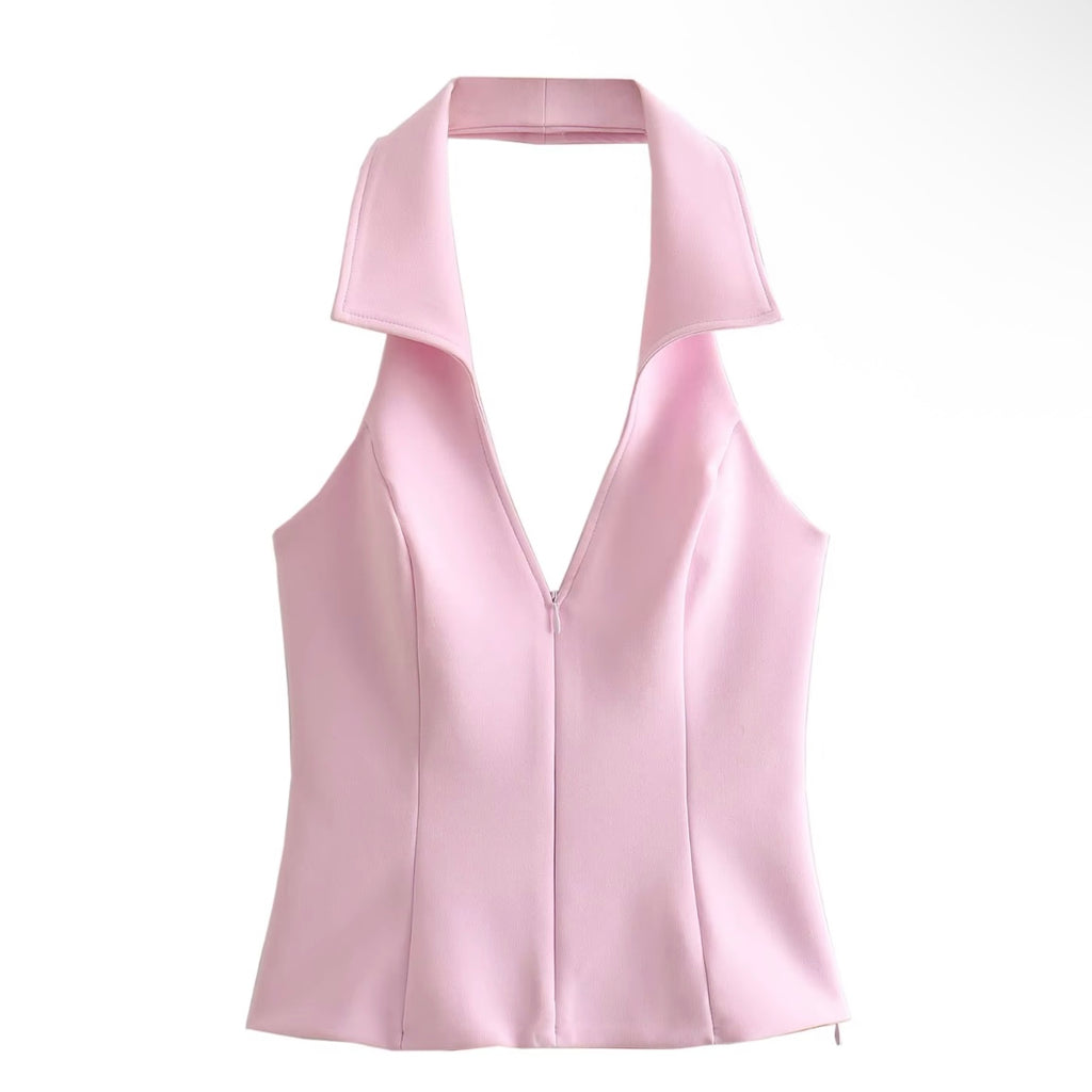 „Sky Muse“ Zweiteiliges Set mit Zip-Top und Minirock