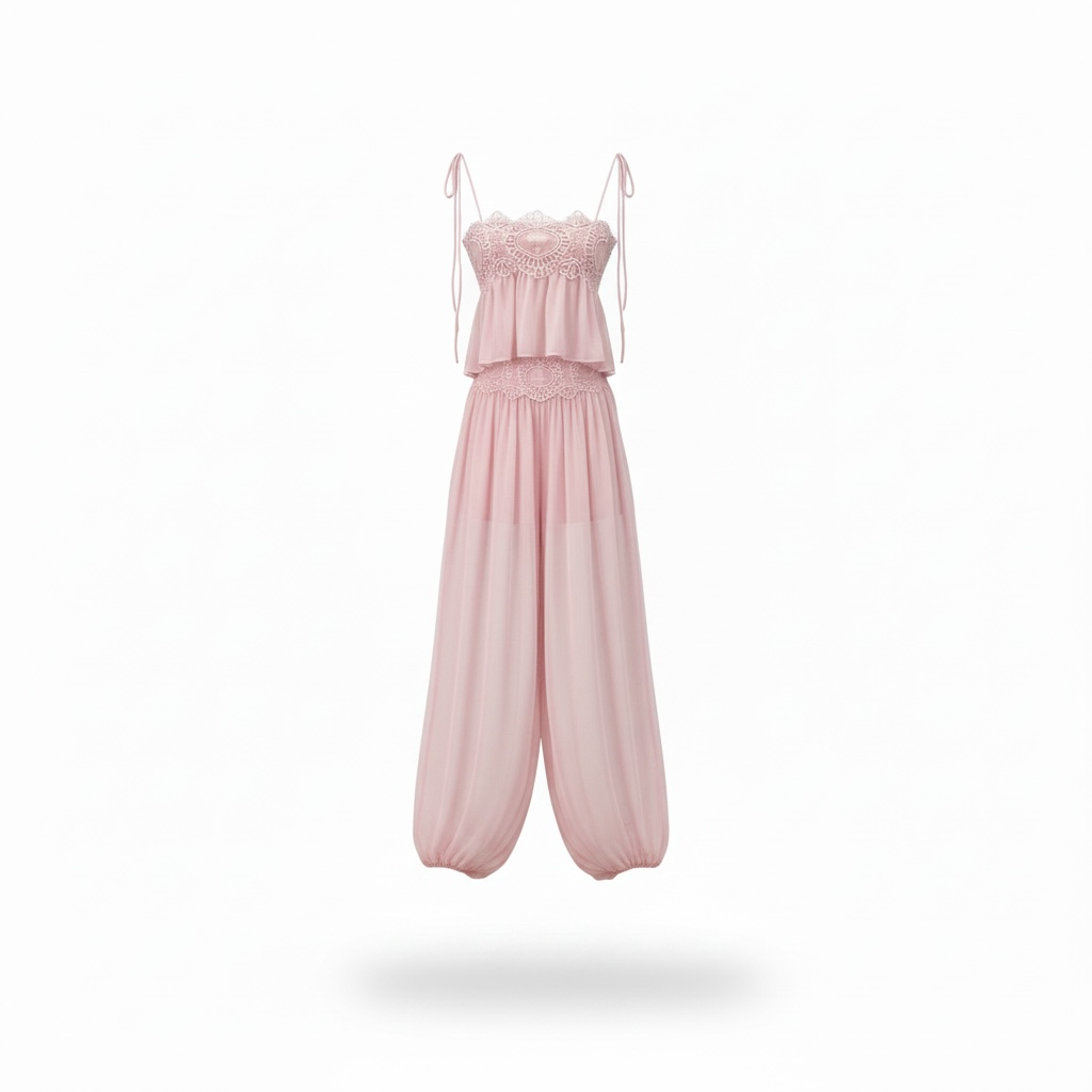 "Lilac Muse" – Zweiteiler mit Spitzendetails