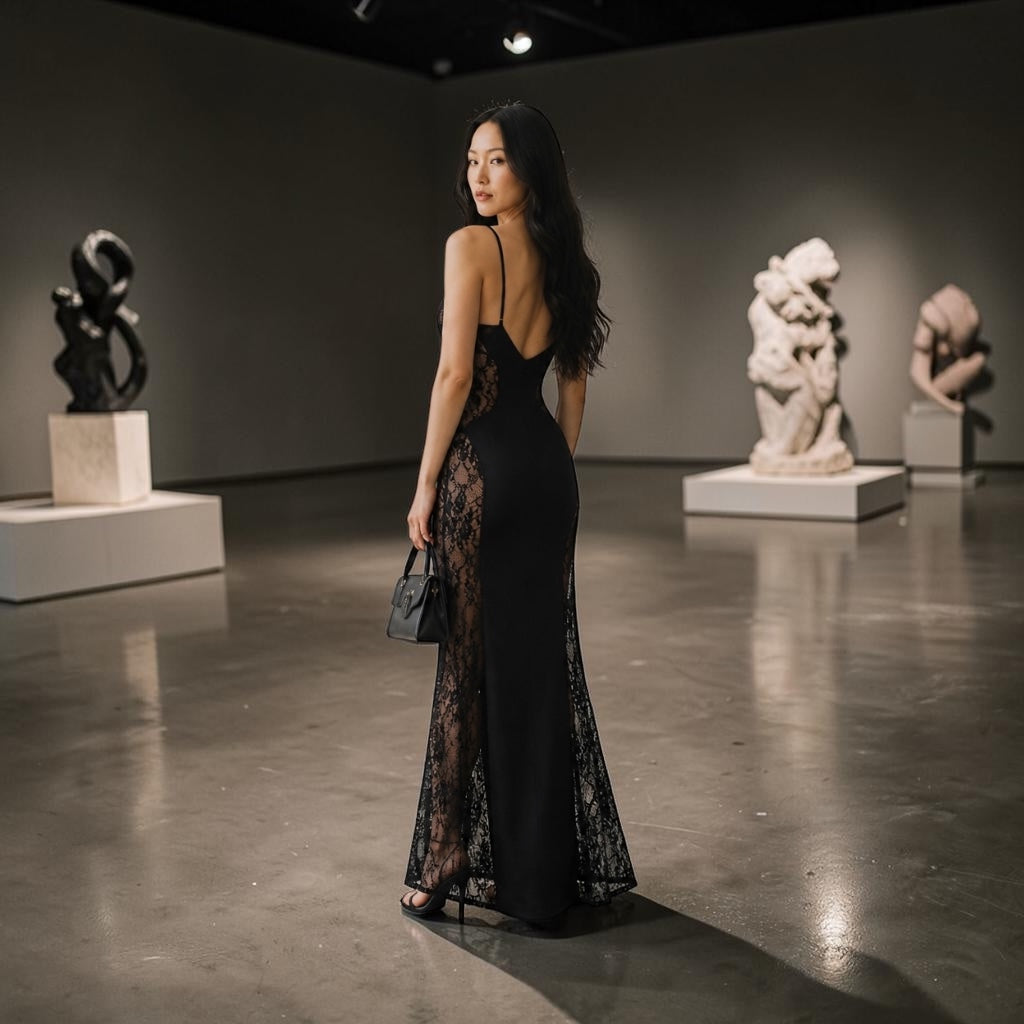 "Black Velvet Empire" Kleid