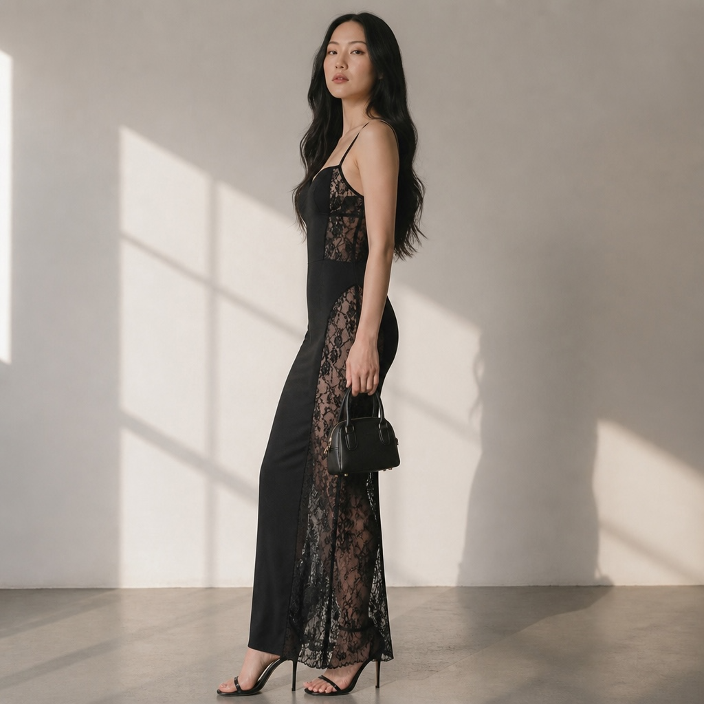 "Black Velvet Empire" Kleid