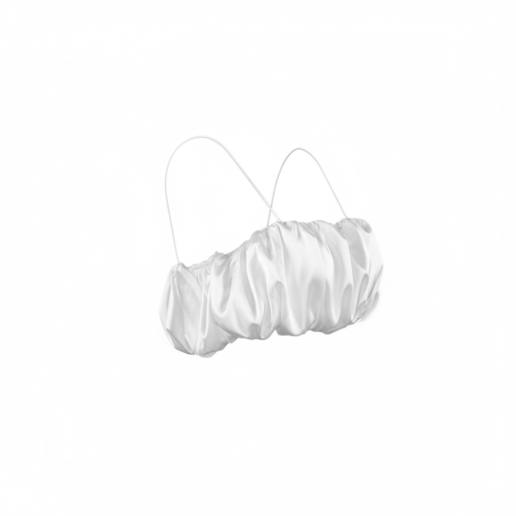 „White Aura“ - Damen Cropped Top mit gerafftem Design