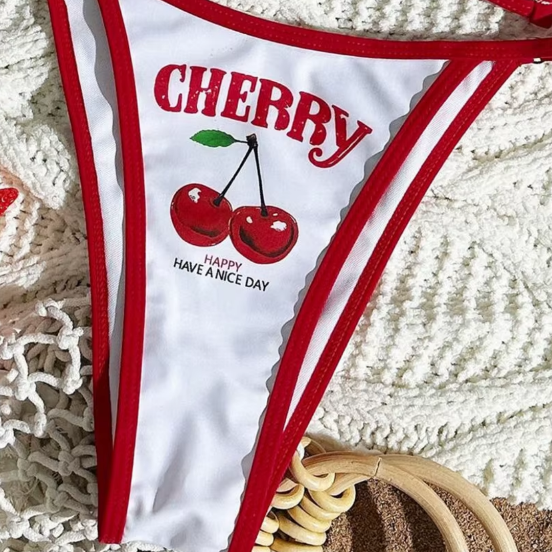 "Cherry Addiction" Bikini Set – 3-teilig