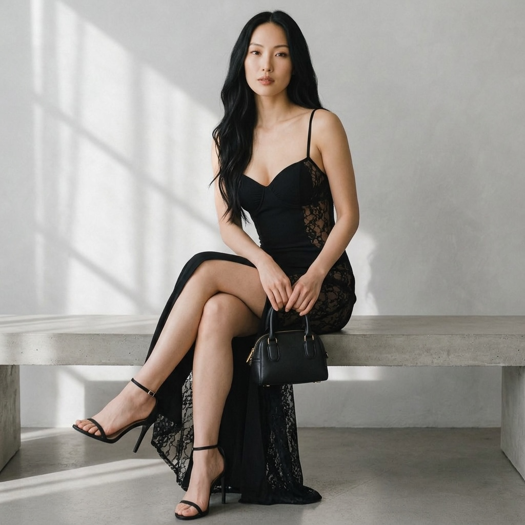 "Black Velvet Empire" Kleid
