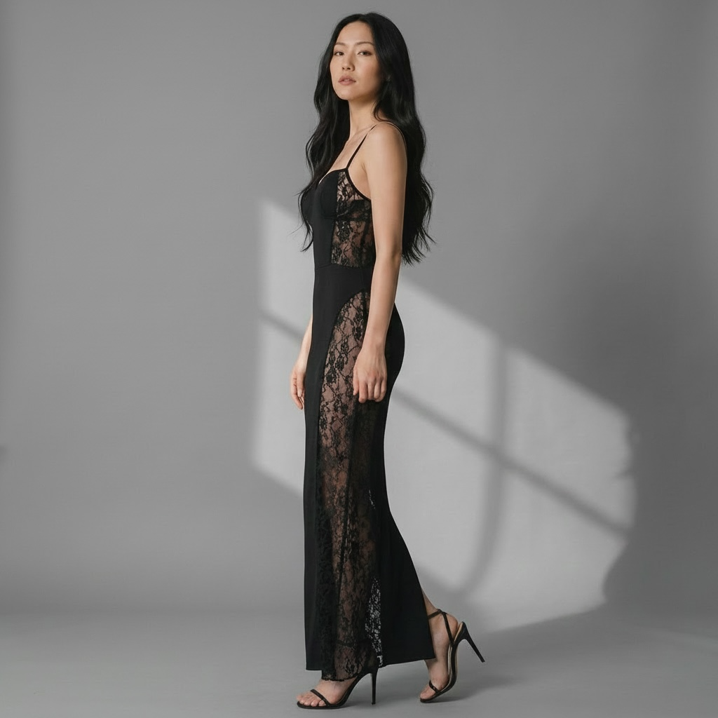 "Black Velvet Empire" Kleid
