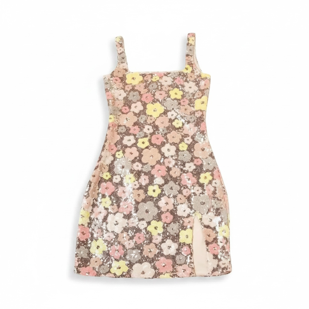 "Femme Fleur" Glitter Dress