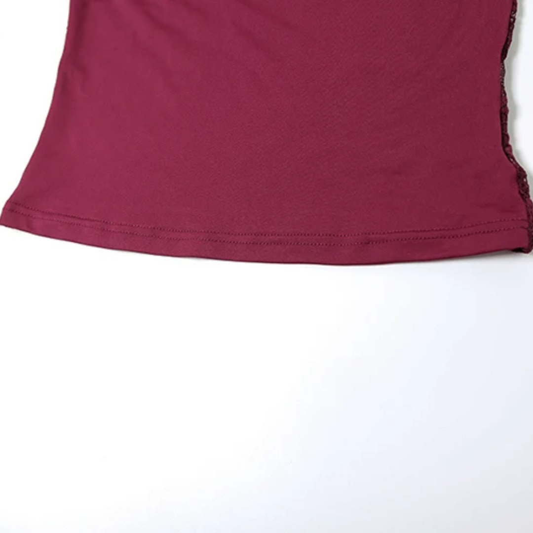 "Velvet Kiss" Cut-Out Top