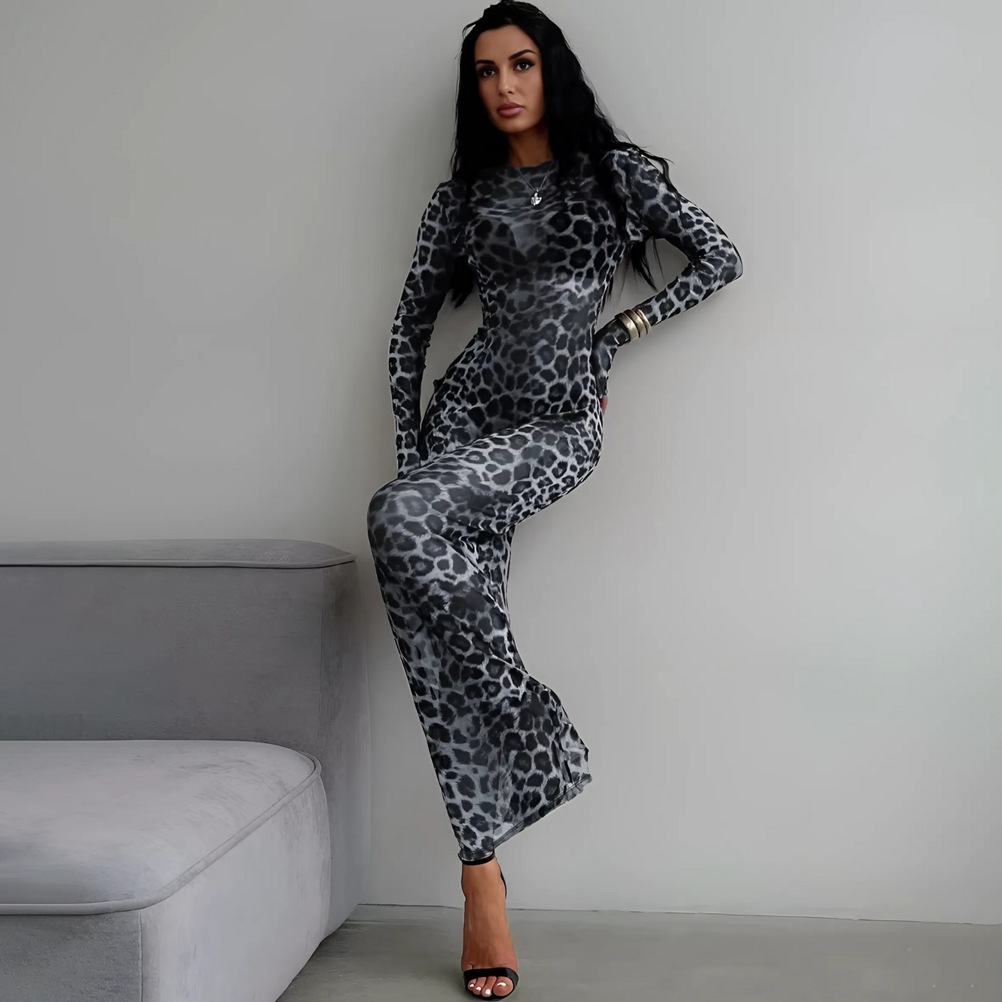 "Wildaire" Mesh Gown